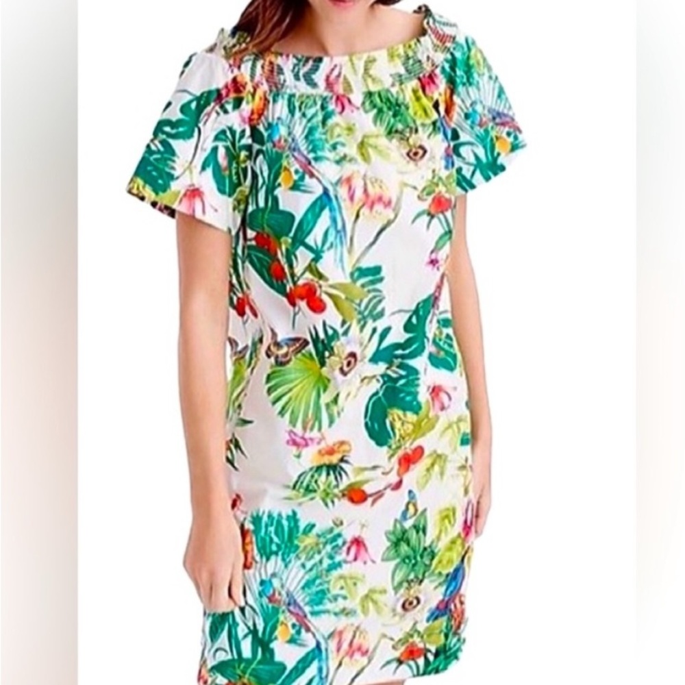 J. Crew Ratti Into the Wild tropical print dress, size large